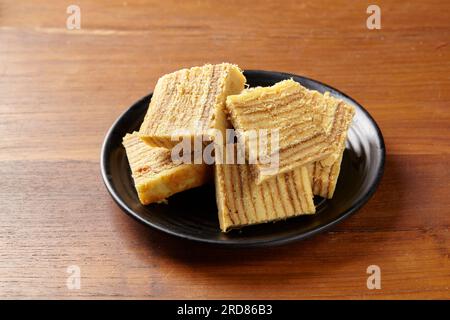 a plate of traditional layer cakes Stock Photo