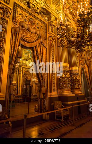 Grand Foyer, Extravagant interior of the Palais Garnier, a famous Opera House, Paris, France Stock Photo