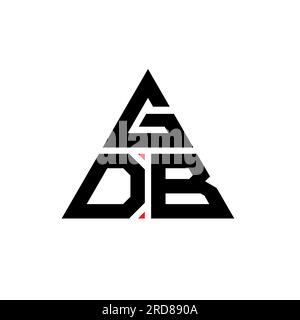 GDB triangle letter logo design with triangle shape. GDB triangle logo ...