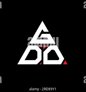 GDO triangle letter logo design with triangle shape. GDO triangle logo ...