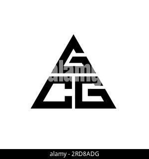 GCG triangle letter logo design with triangle shape. GCG triangle logo design monogram. GCG triangle vector logo template with red color. GCG triangul Stock Vector