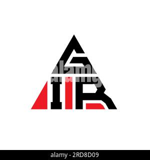 GIR triangle letter logo design with triangle shape. GIR triangle logo design monogram. GIR triangle vector logo template with red color. GIR triangul Stock Vector