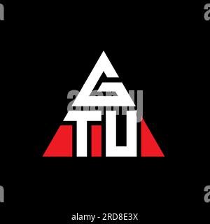 GTU triangle letter logo design with triangle shape. GTU triangle logo ...