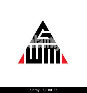 GWM triangle letter logo design with triangle shape. GWM triangle logo ...