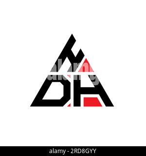 HDH triangle letter logo design with triangle shape. HDH triangle logo ...