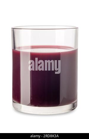 Blueberry juice in glass isolated on white with clipping path included Stock Photo