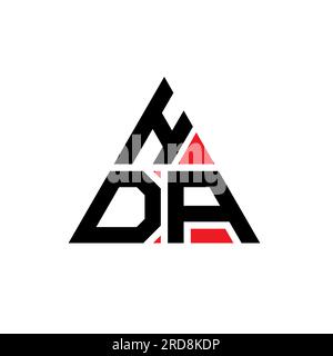 HDA triangle letter logo design with triangle shape. HDA triangle logo ...