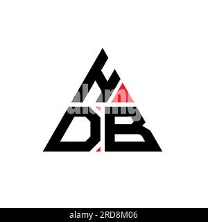 HDB triangle letter logo design with triangle shape. HDB triangle logo ...