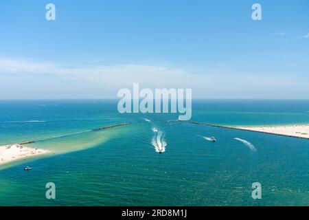 Aerial view of the waterfront at Orange Beach, Alabama in July 2023 Stock Photo