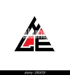 HLE triangle letter logo design with triangle shape. HLE triangle logo ...