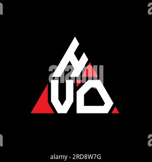 HVO triangle letter logo design with triangle shape. HVO triangle logo ...