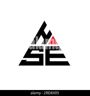 HSE triangle letter logo design with triangle shape. HSE triangle logo ...
