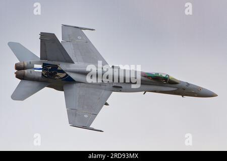 Finnish Air Force F/A-18C Hornet at the Royal International Air Tattoo 2023. Stock Photo