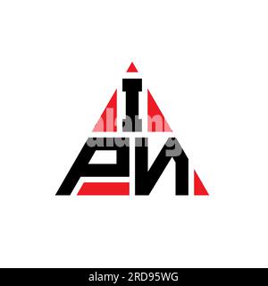 IPN triangle letter logo design with triangle shape. IPN triangle logo design monogram. IPN triangle vector logo template with red color. IPN triangul Stock Vector