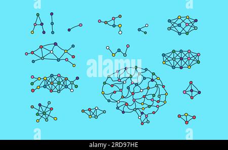 Science education backdrop. AI elements. AI banner. Stock Vector