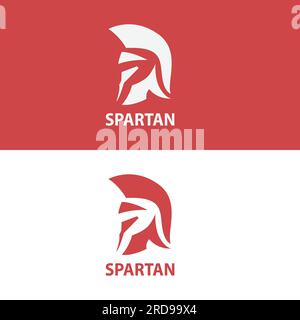 Head spartan logo spartan logo vector image. Spartan helmet simple icon on white background for web design Stock Vector