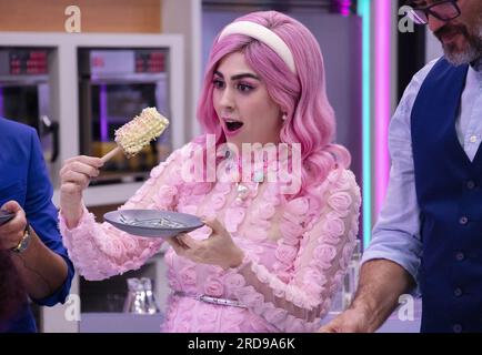 SUGAR RUSH: THE BREAKING POINT, (aka PASTELEROS CONTRA EL TIEMPO), from  left: Ludwika Paleta, judge Luis Robledo, (Season 1, ep. 101, aired July  12, 2023). photo: ©Netflix / Courtesy Everett Collection Stock Photo - Alamy