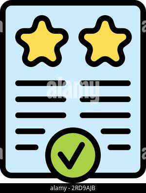 Data product icon outline vector. Compare template. Price interface color flat Stock Vector