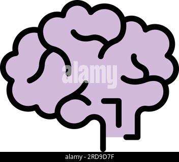 Brainstorming icon outline vector. Brain group. Business idea color flat Stock Vector