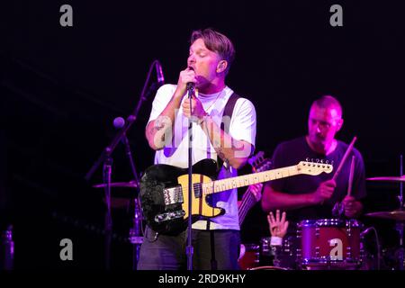 Austin, TX, USA. 17th July, 2023. AUSTIN, TX - JULY 17: Nathan Willett, lead vocalist of American band Cold War Kids, performs during the concert on July 17, 2023, at Moody Center in Austin, TX. (Credit Image: © AMG/AMG via ZUMA Press Wire) EDITORIAL USAGE ONLY! Not for Commercial USAGE! Stock Photo