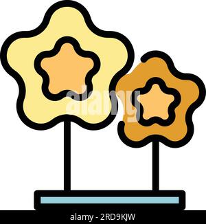 Fine motor icon outline vector. Game therapy. Preschool development color flat Stock Vector