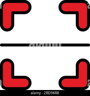 Square barcode icon outline vector. Scan qrcode. Mobile qr frame color flat Stock Vector