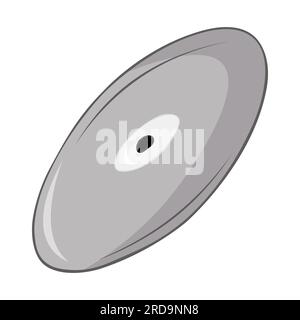 Icons of retro CD Disk isolated on white background. Vector illustration in flat design, EPS 10. Stock Vector