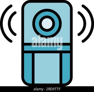 Chemical sensor icon outline vector. Digital technology. Laboratory detector color flat Stock Vector
