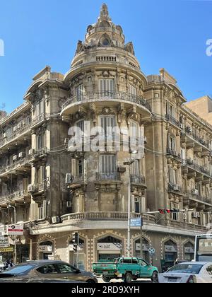 Cairo, Egypt, July 15 2023: Kimo Kono Nestle vanilla ice cream cone ...