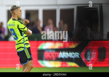 Washington, USA. 19th July, 2023. Leandro Trossard of Arsenal during the MLS All-Star Game between Arsenal FC and MLS All-Stars at Audi Field on July 19, 2023 in Washington, DC. Credit: Brazil Photo Press/Alamy Live News Stock Photo