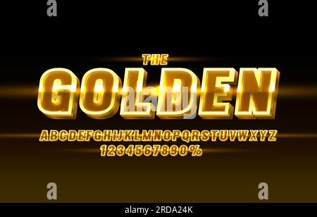 Premium PSD  Metallic gold numbers alphabet in psd 3d one number