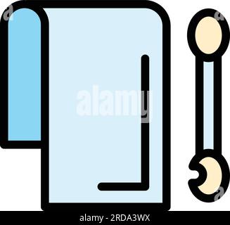 Gynecology exam icon outline vector. Woman health. Cervical test color flat Stock Vector