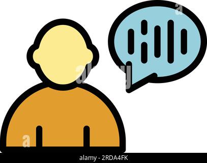 Fraud message icon outline vector. Cyber identity. Stop secure color flat Stock Vector
