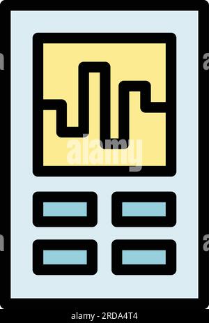 Milling cnc machine icon outline vector. Work tool. Laser factory color flat Stock Vector