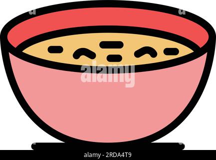 Cucumber cream soup icon outline vector. Tomato sauce. Meat food color flat Stock Vector
