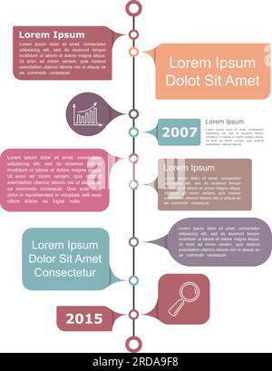 Timeline infographics template with different elements for your text ...