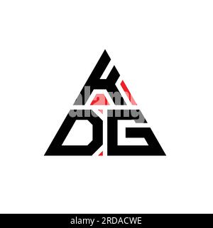 KDG triangle letter logo design with triangle shape. KDG triangle logo ...