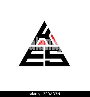 KES triangle letter logo design with triangle shape. KES triangle logo ...