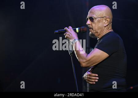 Rome, Italy. 20th July, 2023. Enrico Ruggeri at Estate al Maximo 2023, Centro Commerciale Maximo, July 19th 2023 Rome, Italy Credit: Independent Photo Agency/Alamy Live News Stock Photo