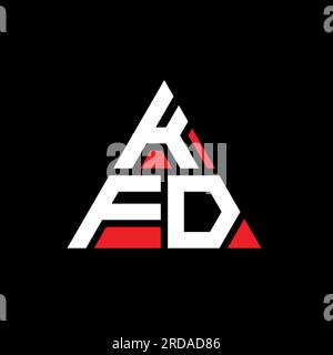 KFD triangle letter logo design with triangle shape. KFD triangle logo ...