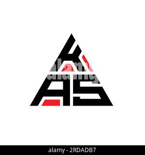 KAS triangle letter logo design with triangle shape. KAS triangle logo ...