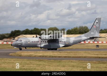 Polish Air Force CASA C-295M arriving at the Royal International Air Tattoo 2023. Stock Photo