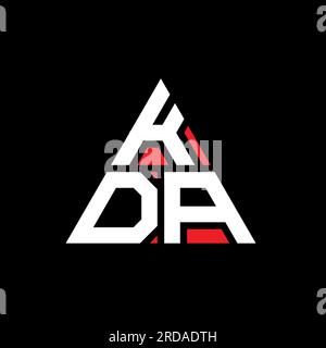 KDA triangle letter logo design with triangle shape. KDA triangle logo ...