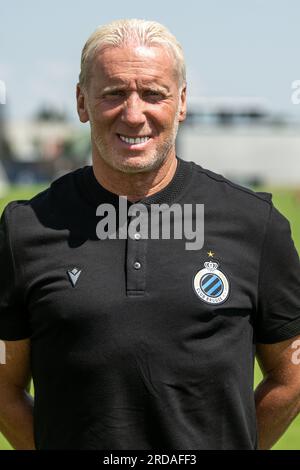 Club's team manager Michael Vijverman poses for a team picture, at the  2021-2022 photoshoot of Belgian Jupiler Pro League club Club Brugge,  Thursday 1 Stock Photo - Alamy