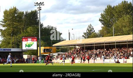 during the pre Season Friendly match between Crawley Town and Crystal Palace at the Broadfield Stadium  , Crawley , UK - 19th July 2023 Stock Photo