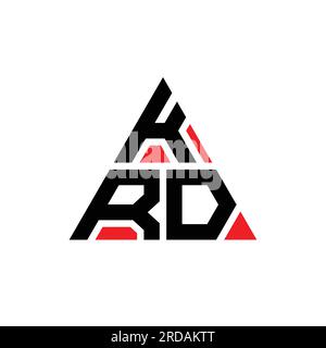 KRD triangle letter logo design with triangle shape. KRD triangle logo ...