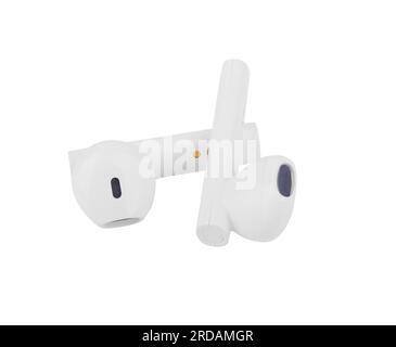 Wireless headphones isolated on a white background Stock Photo - Alamy