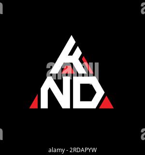 Knd Vector KND triangle letter logo design with triangle shape. KND triangle logo ...