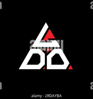 LDO triangle letter logo design with triangle shape. LDO triangle logo ...