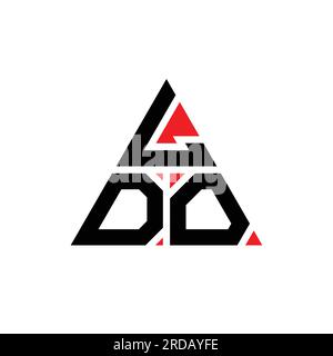 LDO triangle letter logo design with triangle shape. LDO triangle logo ...